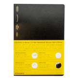 Stalogy 018 Notebook- 1/2 Year - Grid - A5 - Black