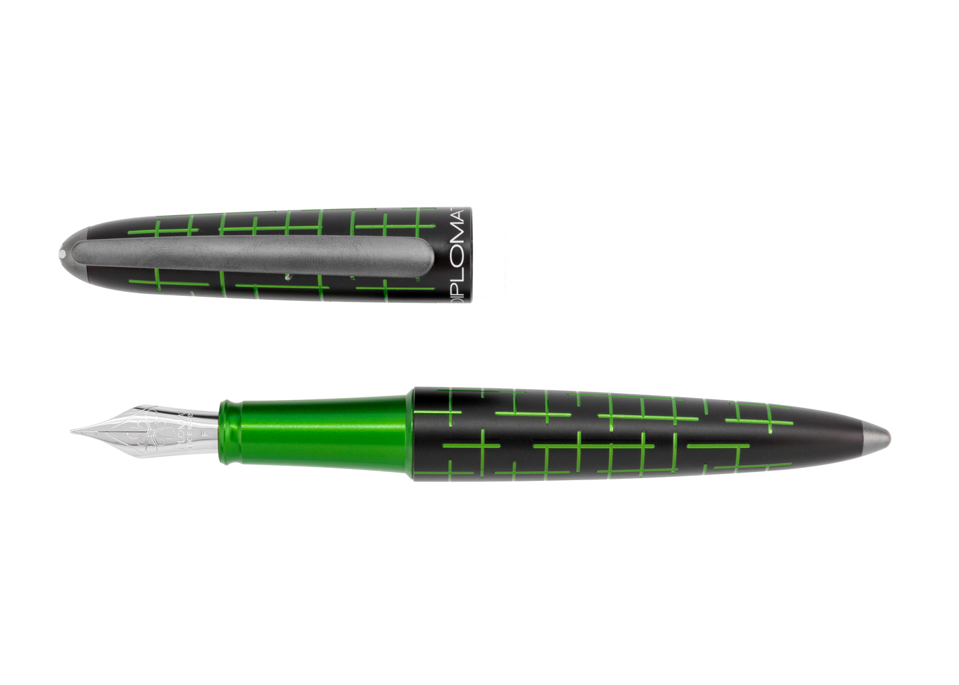 Diplomat Elox Ring Green/Black / Matrix - Fountain Pen