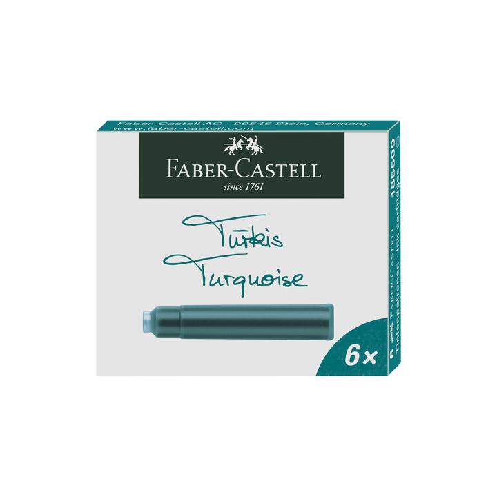 Faber-Castell Turquoise Cartridges 6 Pack