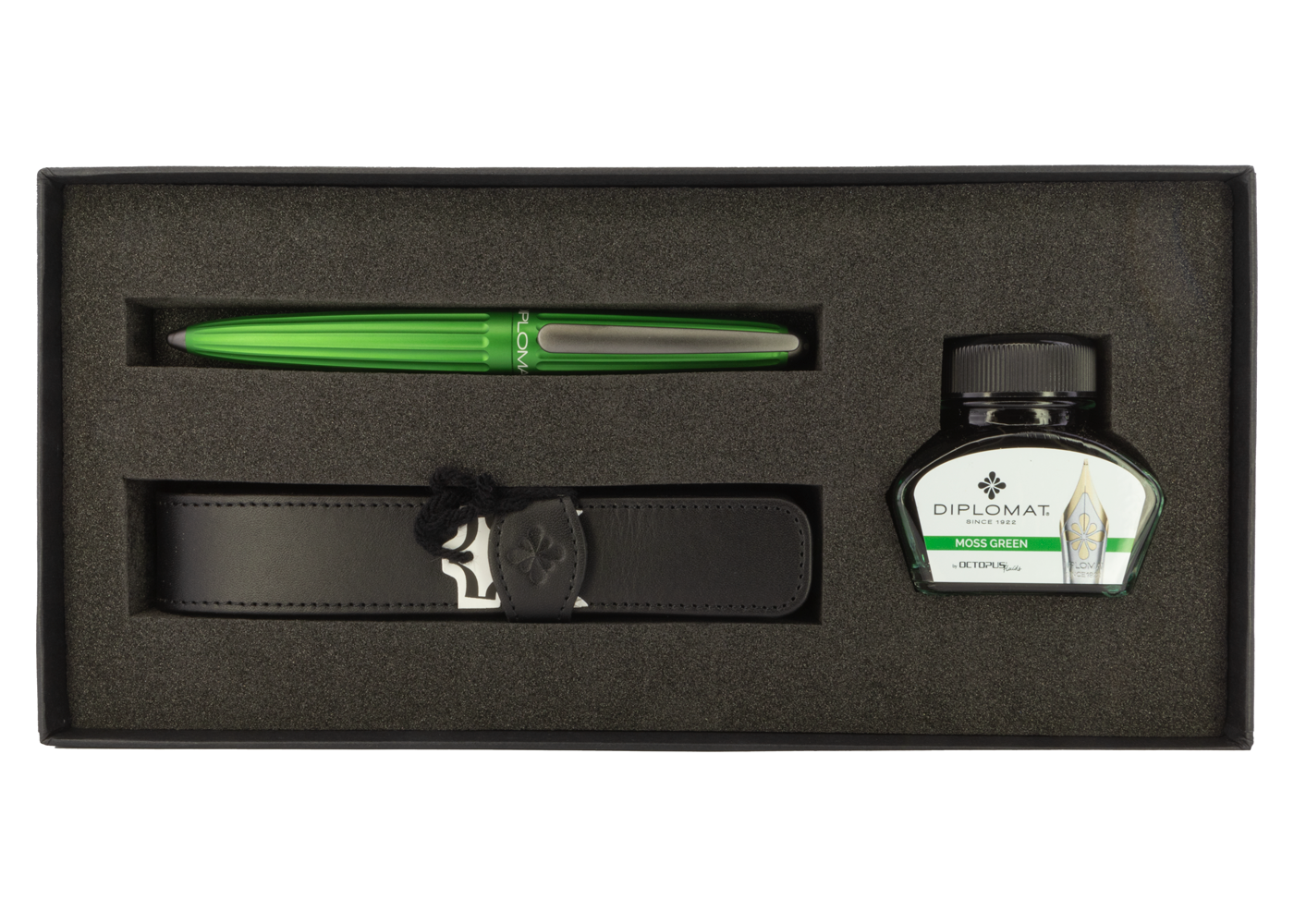 Diplomat Aero Green Fountain Gift Set