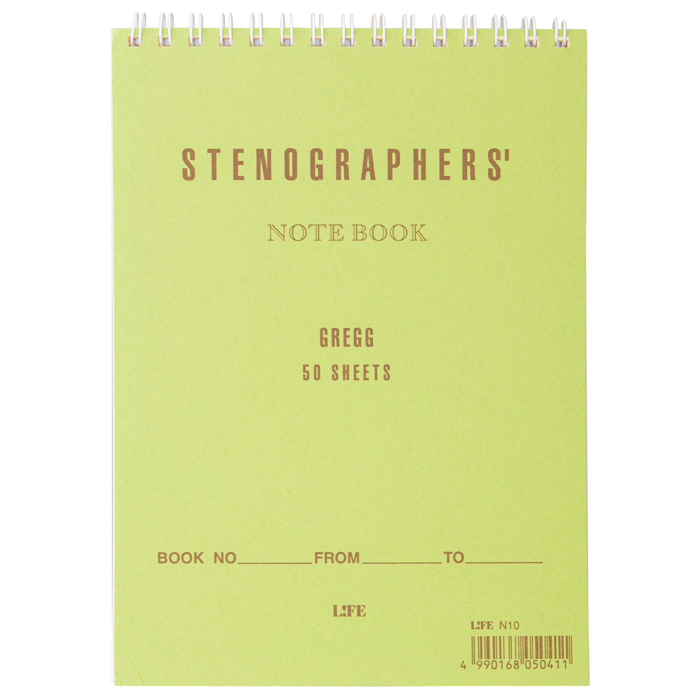 Life Stationery Stenographer's Notebook- Green Cover