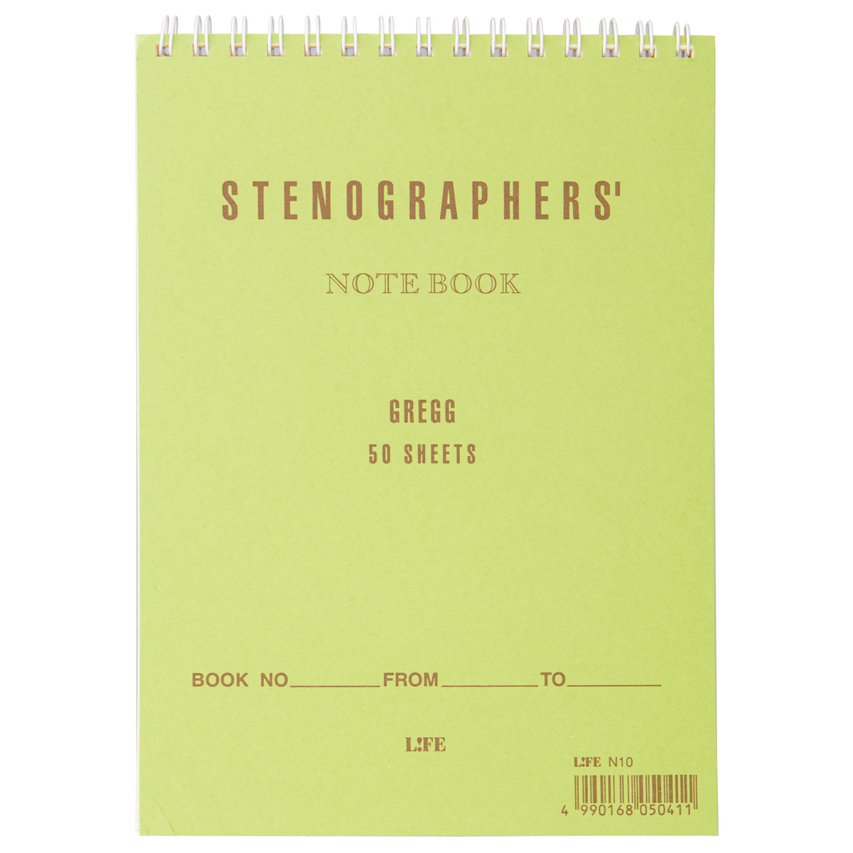 Life Stationery Stenographer's Notebook- Green Cover