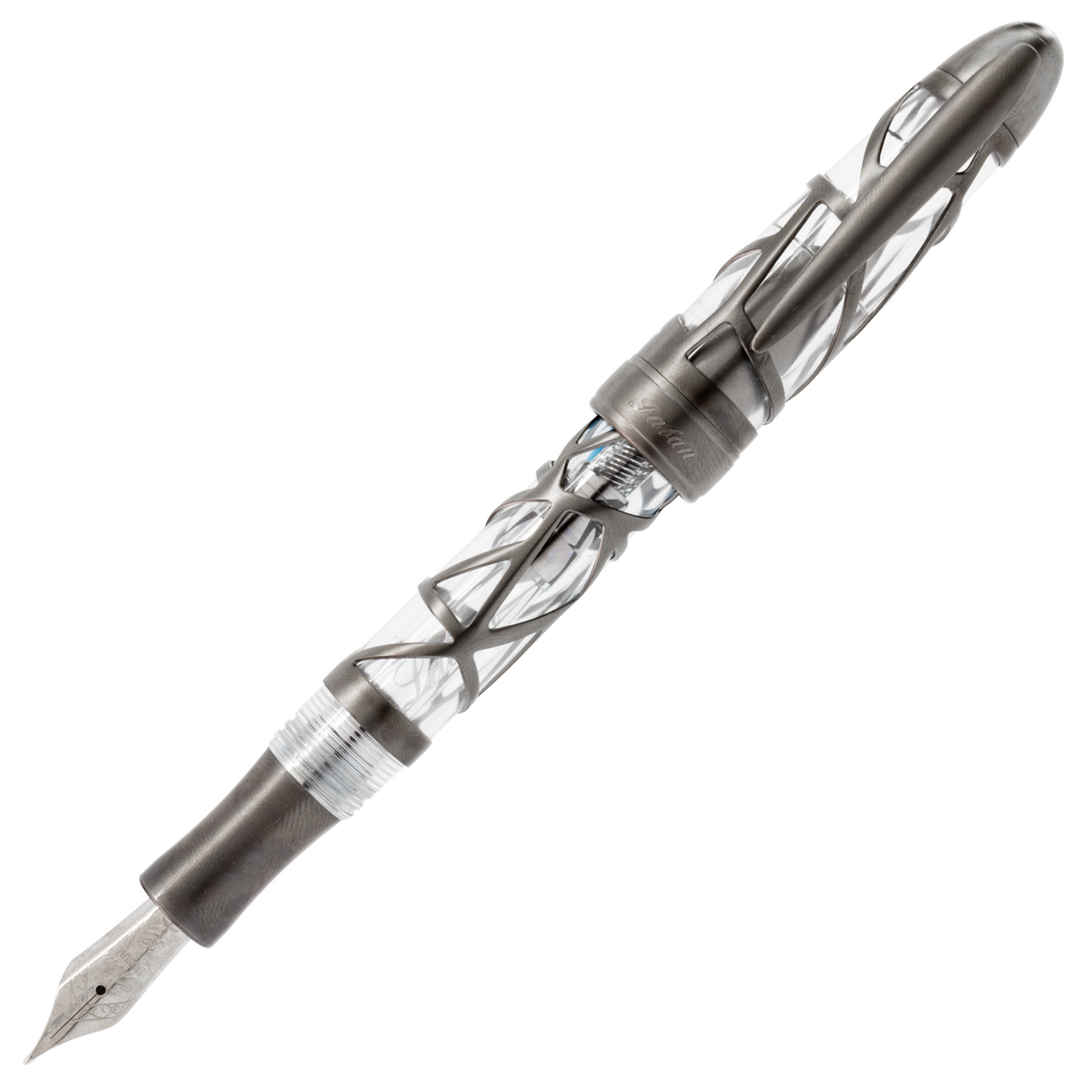 Laban Skeleton Matte Gunmetal Plated Fountain Pen