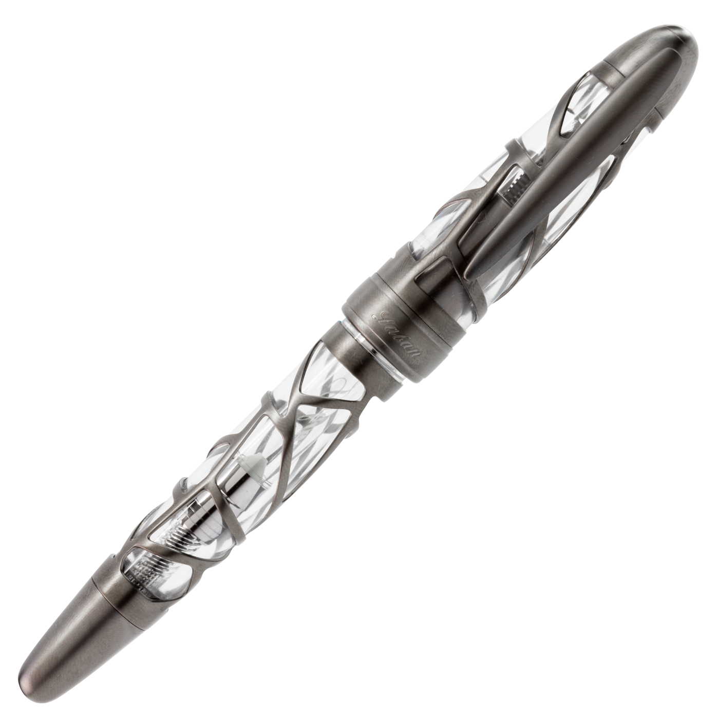 Laban Skeleton Matte Gunmetal Plated Fountain Pen