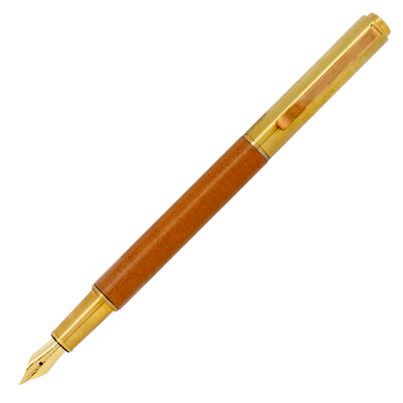 IWI Handscript Fountain Pen- Light Brown/ Brass