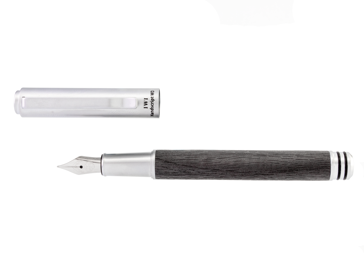 IWI Handscript Fountain Pen- Grey Wood-Texture Leather