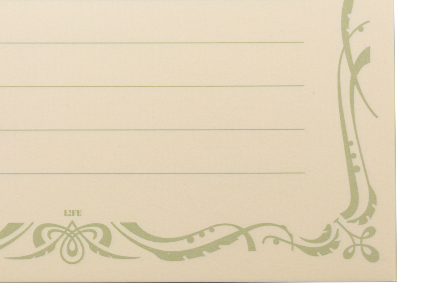 Life Stationery L. Writing Paper- A5 Yellow Cover