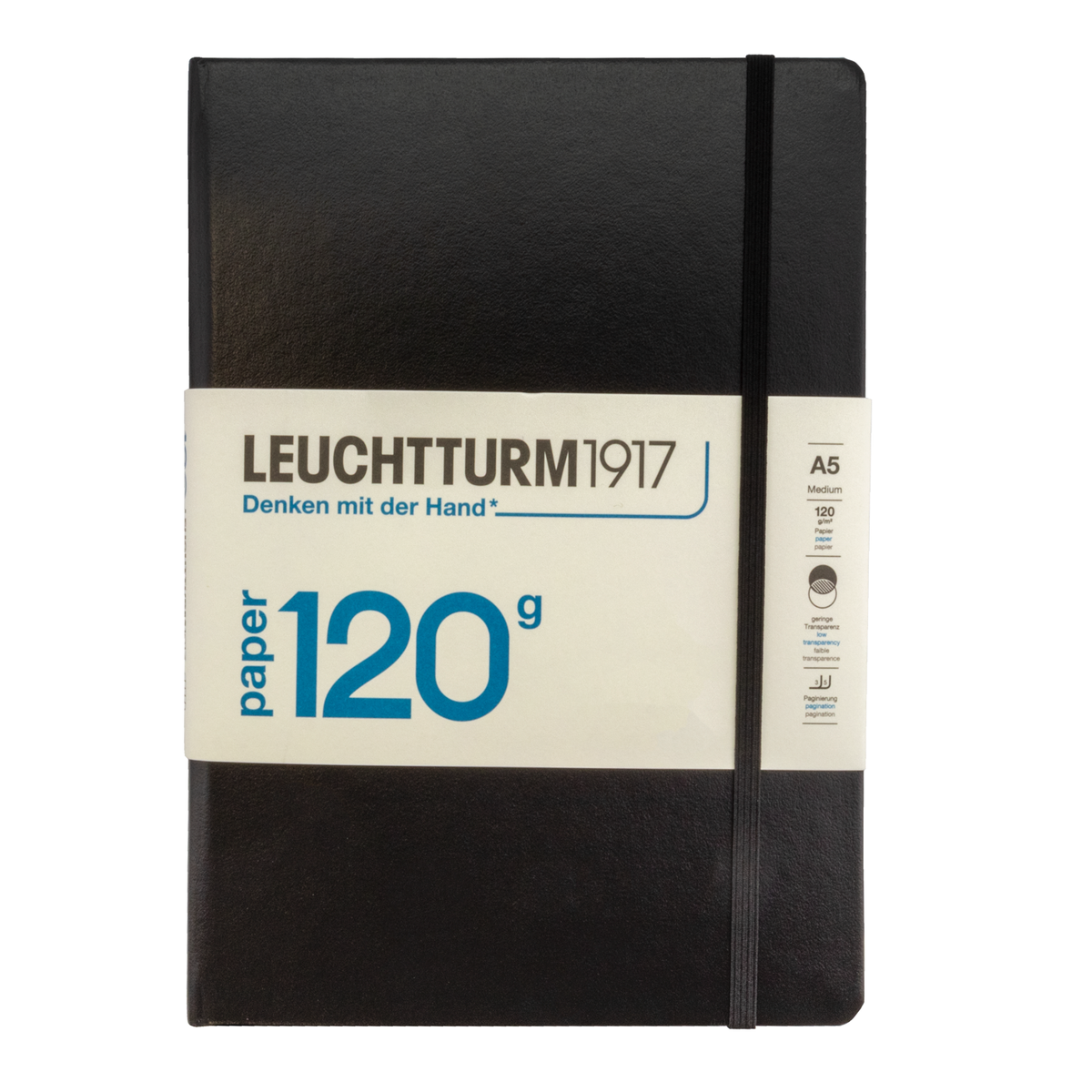 Leuchtturm A5 Medium Plain Notebook - Black