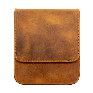 Handmade Leather Magnum Opus 6 Slots Hard Pen Case with Removable Pen Tray  COLOR/FINISH:   Brown / Distressed Distressed brown color showing a lot of different brown under-tones including tan, mocha and hickory. with smooth texture.  MATERIALS:  100% vegetable tanned leather Hand-stitched using waxed polyamide thread The edges are beveled, waxed, and burnished for a finished look