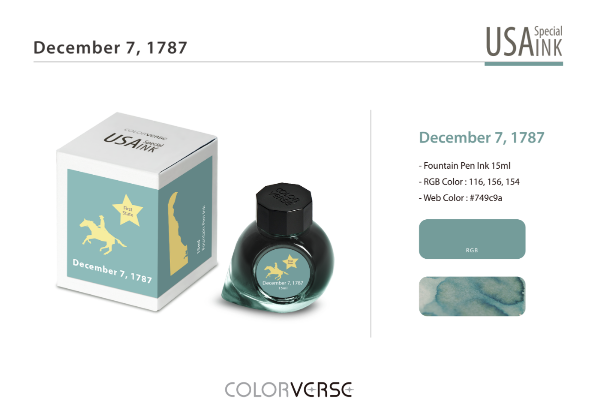 Colorverse USA Special Series Ink- Delaware - December 7, 1787