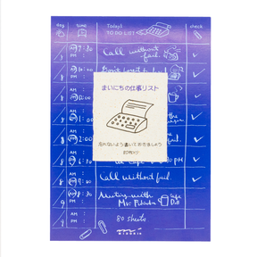 Midori Memo Pad - To Do List - Blue