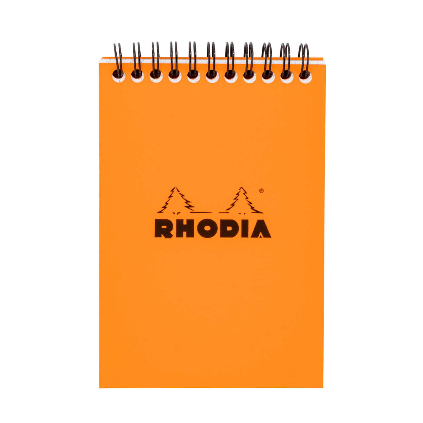 Rhodia #13 Black Top Wirebound Notepad Orange