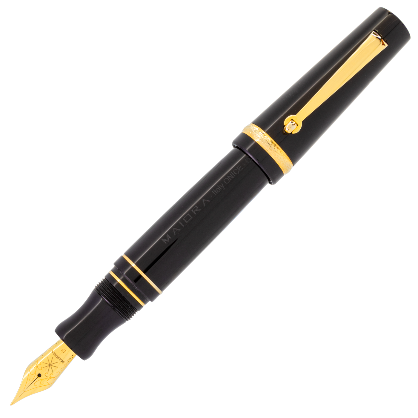 Maiora Aventus Onice with Gold Trim Fountain Pen