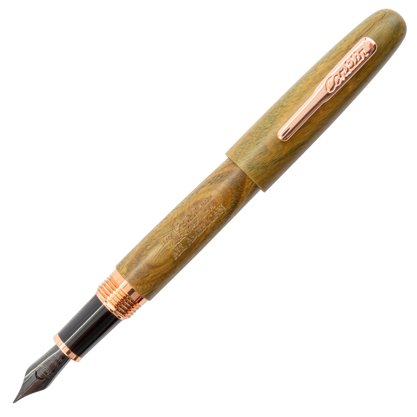 Conklin All American Pau-Preto RoseGold Trim Fountain (Limited Edition)