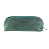 Galen Leather Co. Leather Zippered XL Pencil Cases- Crazy Horse Green