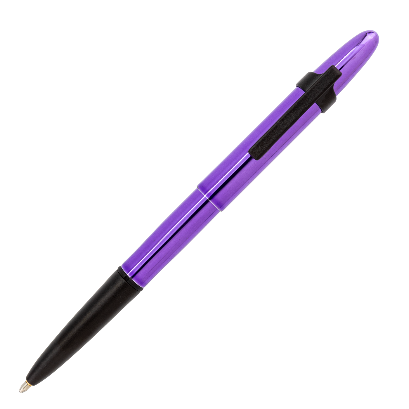 Fisher Space Pen Bullet - Purple Haze with Black Finger Grip & Matte Black Clip