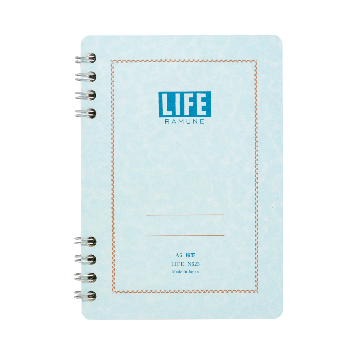 Life Stationery Ramune Blue Note A6 Side Ring-Bound Notebook