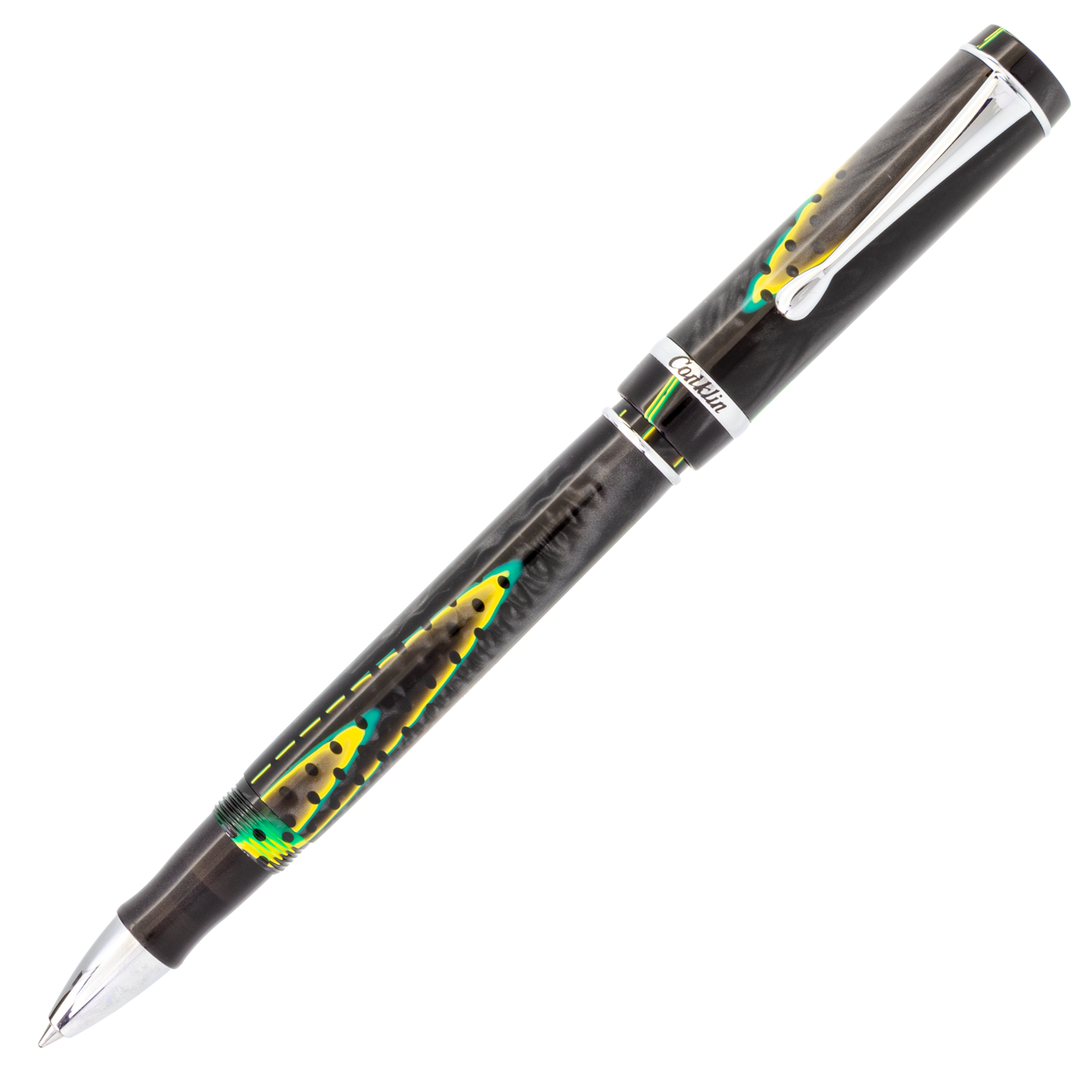 Conklin Duragraph Vanness Exclusive Black/Green Swirl Rollerball