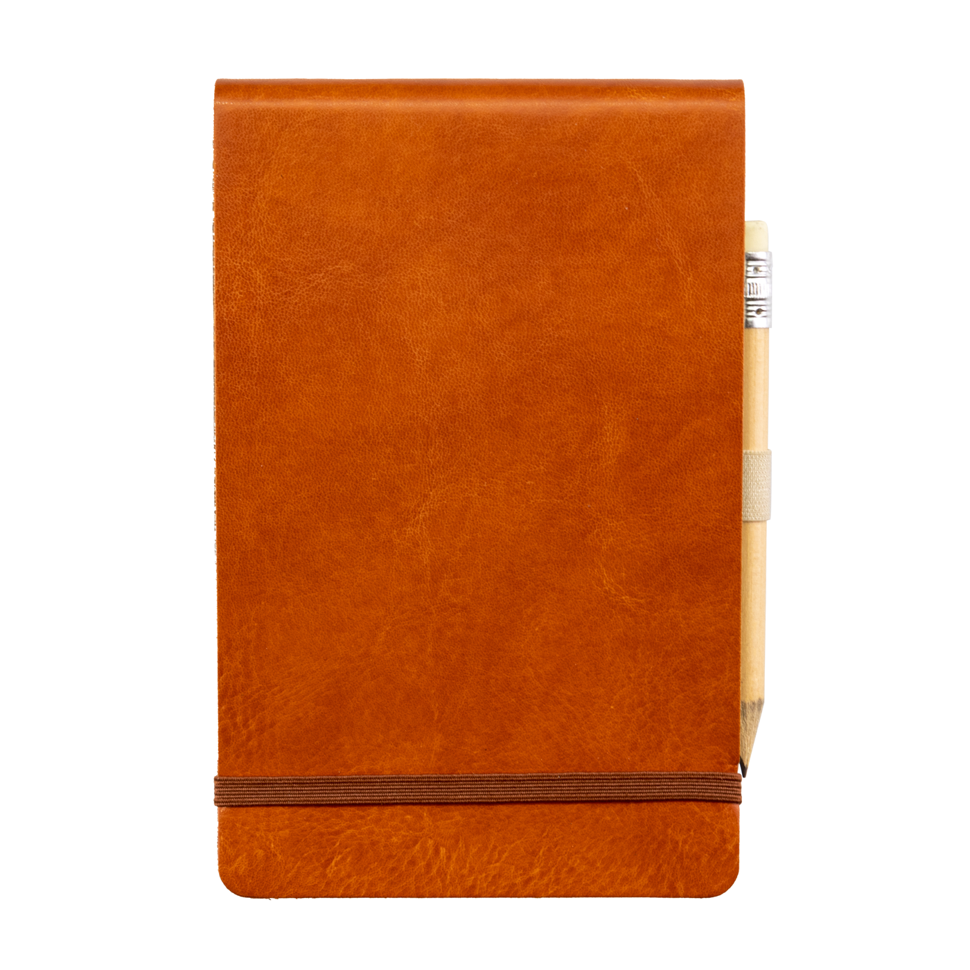 Fiorentina Bi-Color Reporter Notebook- Cognac w/ Black Interior