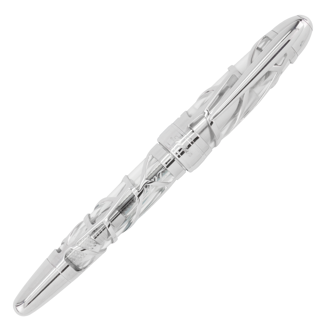 Laban Skeleton Rhodium Plated Fountain Pen