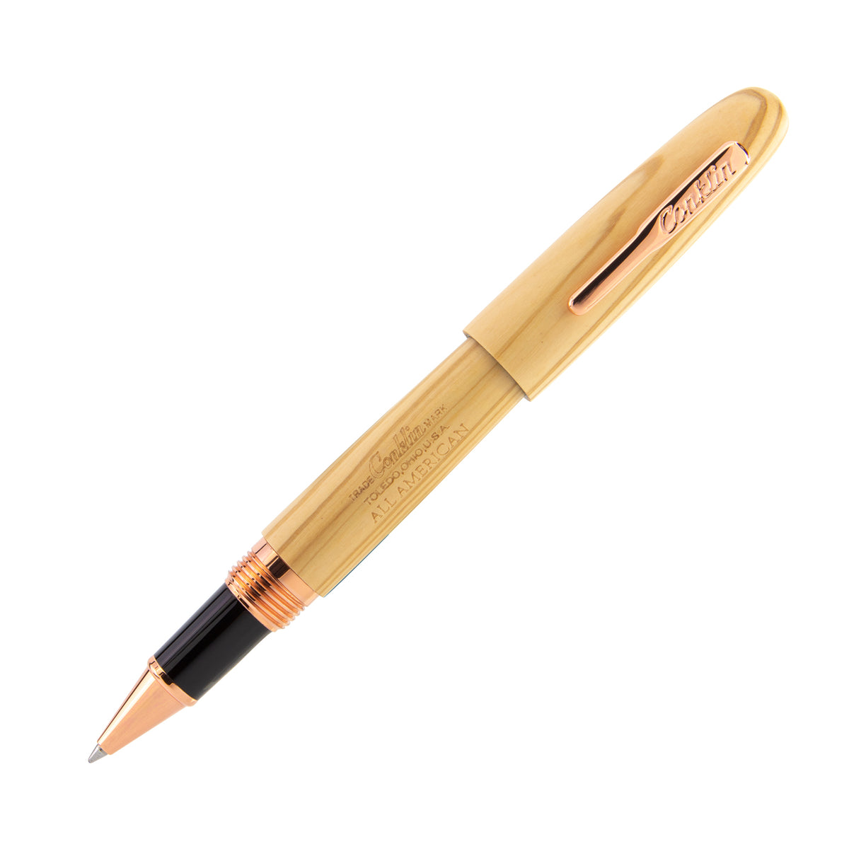 Conklin All American Olive Wood w/ Rose Gold Trim Rollerball (Limited Edition)