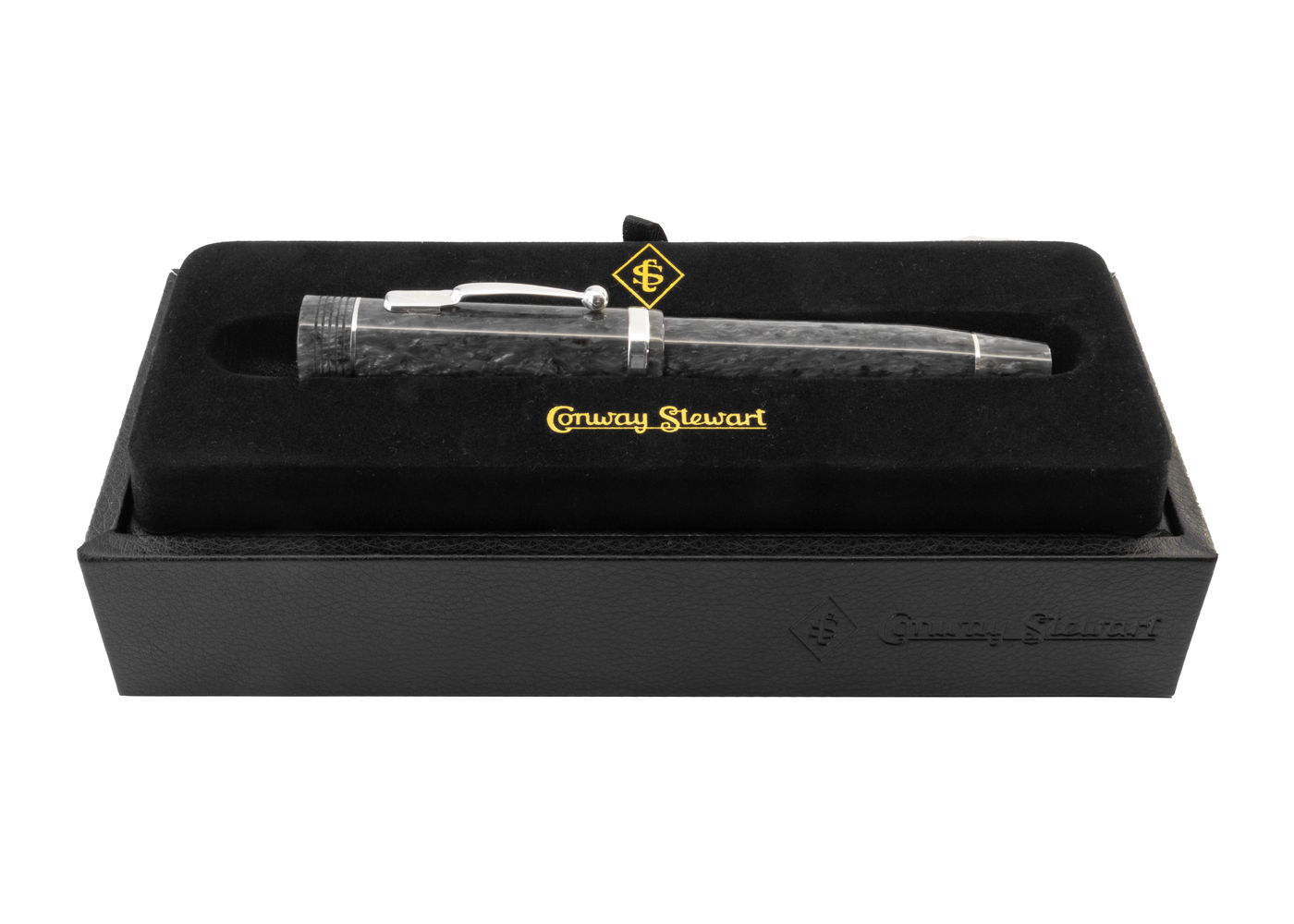 Conway Stewart Churchill Silver Storm with Silver Trim
