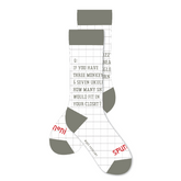 Small & Mighty by Spumoni School Rules Socks - Word Problem