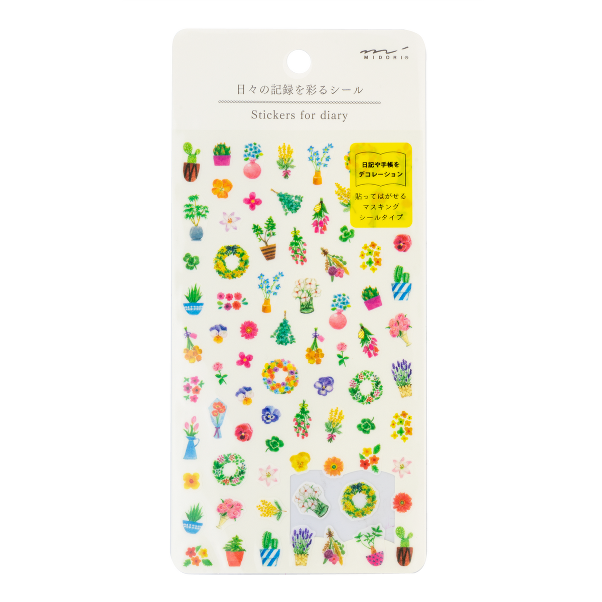 Midori Planner/Diary Stickers - Floral pattern