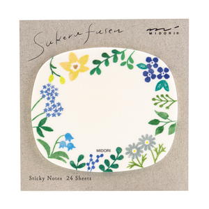 Midori Sticky Note - Transparency Wild Flowers