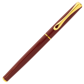 Diplomat Traveller Dark Red with Gold Trim Rollerball
