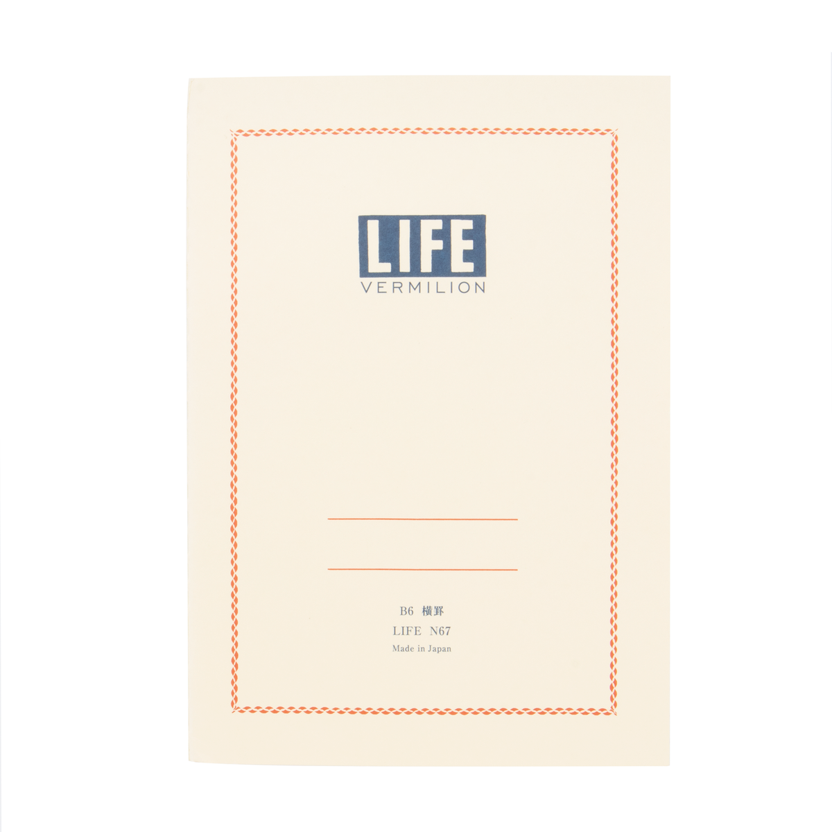 Life Stationery Vermillion Note B6 Side Bound Notebook