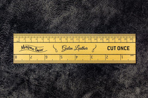 Galen Leather Co. Vintage Inspired Brass Ruler- Imperial & Metric Measurements