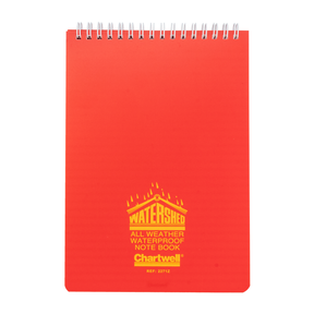 op Wire-bound waterproof lined notebook, great for any location.  50 pages / 25 sheets Lined Top wirebound Size: A5