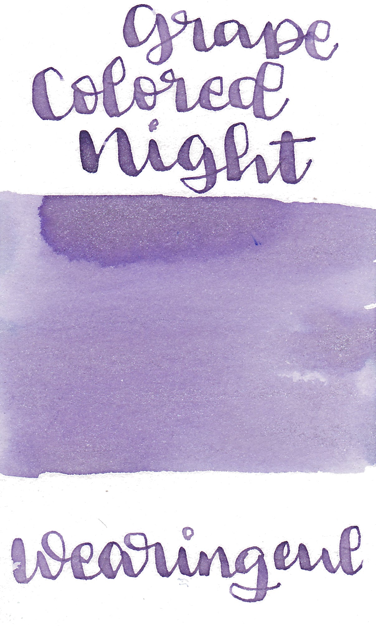 Wearingeul The Night Colored in Grape Ink