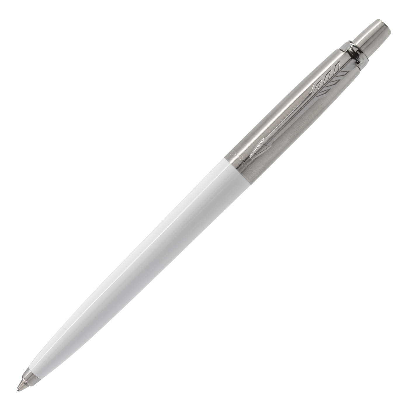 Parker Originals White Plastic Barrel Stainless Cap