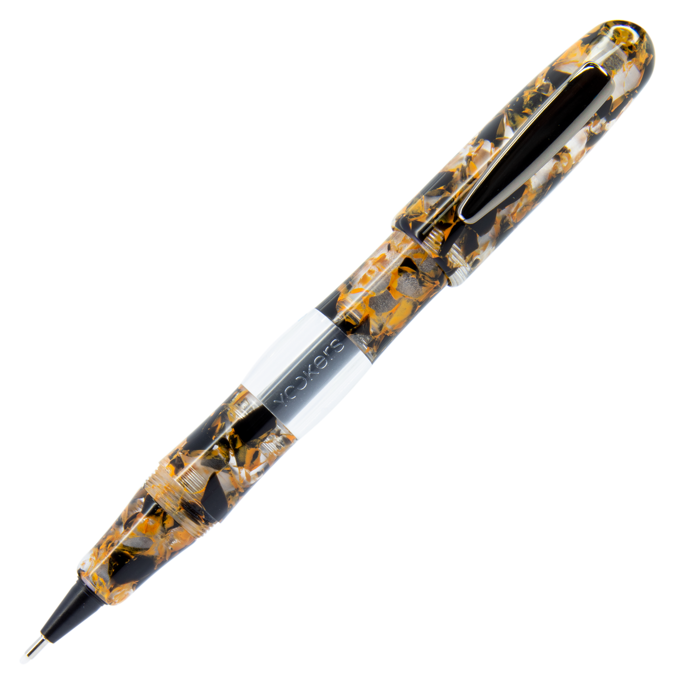 Yookers Gaia Fiber Pen Orange/Black Marble Resin