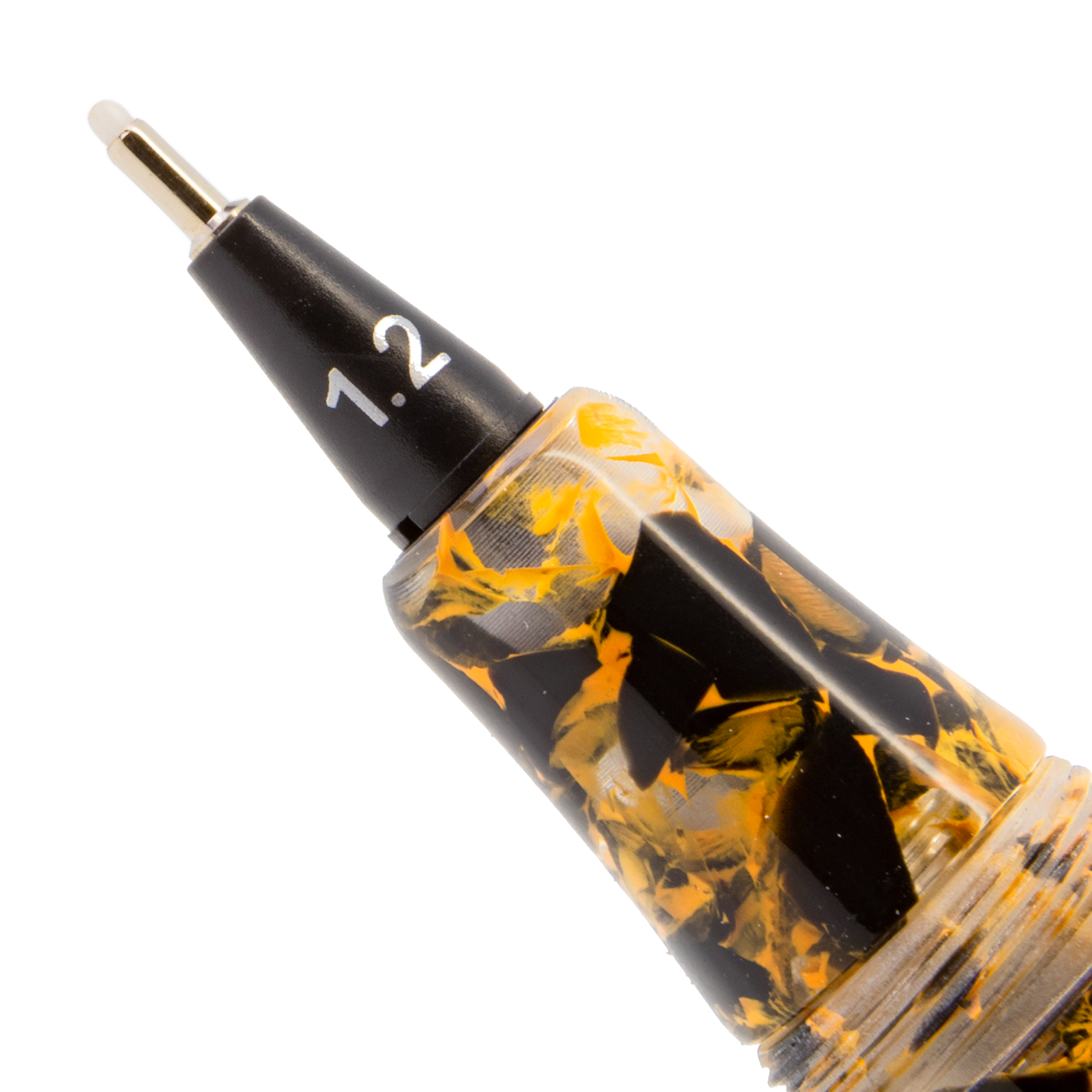 Yookers Gaia Fiber Pen Orange/Black Marble Resin