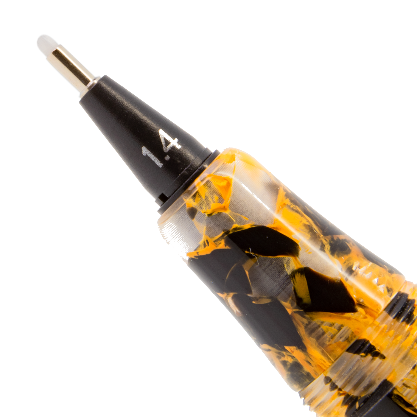 Yookers Gaia Fiber Pen Orange/Black Marble Resin