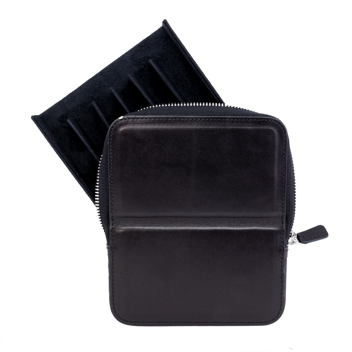 Galen Leather Co. Magnum Opus 6 Slot Magnetic Hard Pen Case- Black