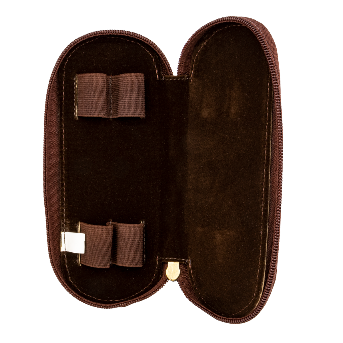 Girologio Zippered 2 Pen Case Antique Brown