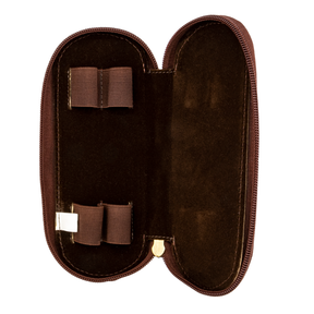 Girologio Zippered 2 Pen Case Antique Brown